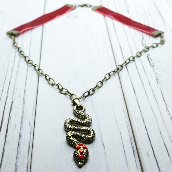 Snake eye. Brass snake pendant. - Picture 6 of 6